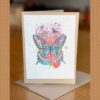 Butterfly Greeting Card: Student Artwork on Handmade Paper from Haiti