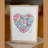 Heart Greeting Card: Student Artwork on Handmade Paper from Haiti
