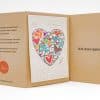 Heart Greeting Card: Student Artwork on Handmade Paper from Haiti - Image 3