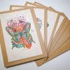 Butterfly Greeting Card: Student Artwork on Handmade Paper from Haiti - Image 2